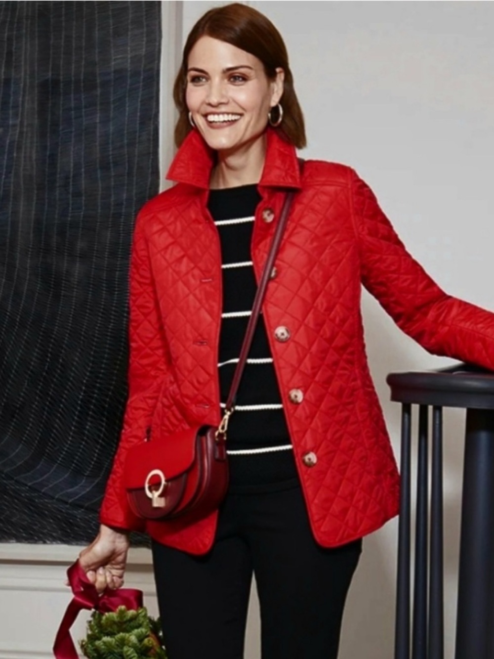 Chico’s Red Quilted Jacket 1